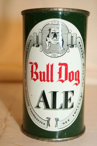 Bull Dog Ale 12 Oz.  Flat Top Beer Can - California Brewing Co,  San Francisco,  Ca