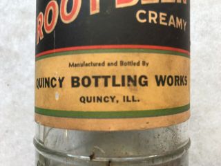 LUBKER’S Vintage Root Beer Paper Label Quart Bottle,  Quincy,  Illinois 3