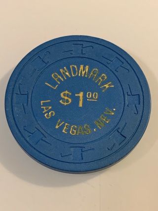 Landmark $1 Casino Chip Las Vegas Nevada 3.  99