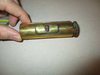 Rare Ww2 German Trench Art Brass Cigarette Roller? With Skull Piece