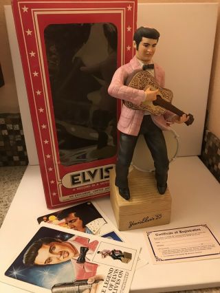 Vintage 1977 Yours Elvis ‘55 Large Decanter Music Box Box Elvis Presley