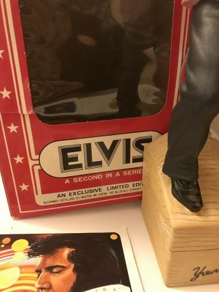 Vintage 1977 Yours Elvis ‘55 Large Decanter Music Box Box Elvis Presley 7
