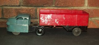 Vintage Wyandotte Toys Pressed Steel Dump Truck Blue Red Black 4