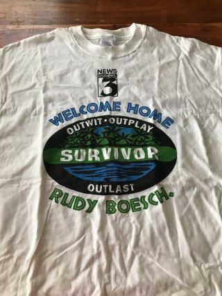 August 2000 Rudy Boesch Survivor T - Shirt Size Xl Rudypalooza (ma)