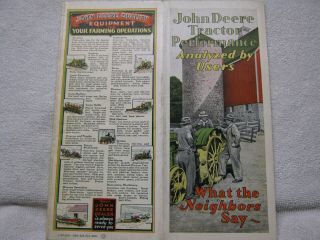 Antique 1931 John Deere Tractor Co Brochure