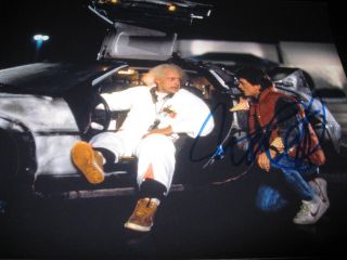 Michael J Fox Signed Autograph 11x14 Photo Back To The Future Promo Auto X2