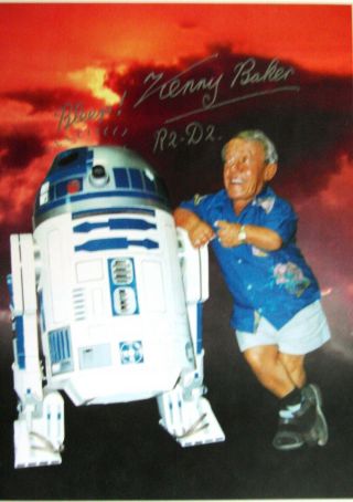 Kenny Baker R2d2 Autograph 8x10 Photo Star Wars Obtained In Person