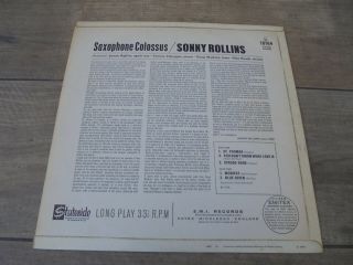 Sonny Rollins - Saxophone Colossus 1964 UK LP STATESIDE 2