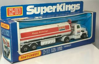 Matchbox Superkings K - 16 Petrol Tanker Exxon - In Package - 1978