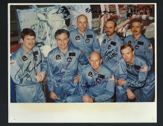 Sts - 51f Full Crew Signed Vintage Nasa Photograph Story Musgrave.  Space