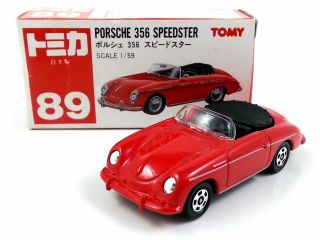 Tomy Tomica - 89 - Porsche 356 Speedster - Vintage Red Box Made In Japan - Vhtf