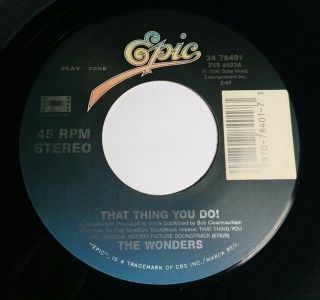 The Wonders That Thing You Do / Dance With Me Tonight 45rpm Record 7