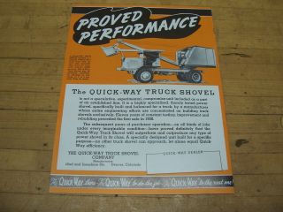 Vintage 1930 ' s Quick Way Truck Shovel Crane Brochure Construction Equipment 5