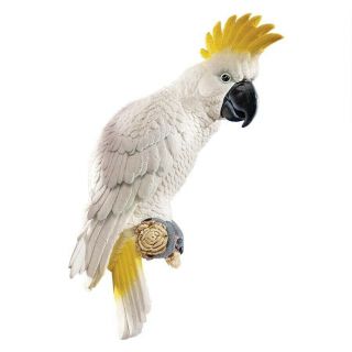 Sulphur - Crested Cockatoo Design Toscano Exclusive Hand Painted Wall Sculpture 2