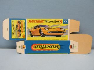 Matchbox Superfast 33a Lamborghini Mura “g Box” Unfolded C10