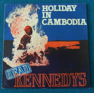 Dead Kennedys Holiday In Cambodia 7 " Vinyl Single Record With Lyric Insert Sheet
