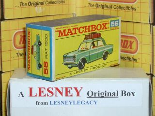 Matchbox Lesney 56b Fiat 1500 Red - Brown Load Type F Empty Box Only