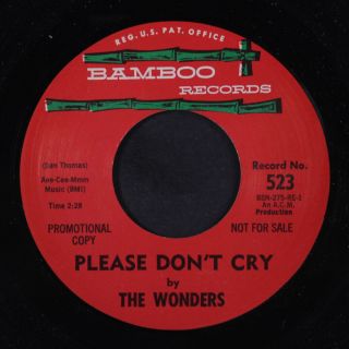 WONDERS: With These Hands / Please Don ' t Cry 45 (dj,  promo rubber stamp ol) 2
