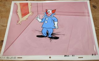 Bozo The Clown Animation Cel Hand Painted Background 100 Larry Harmon