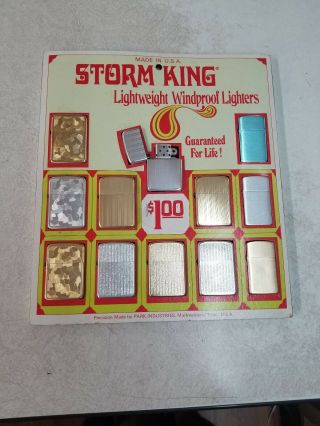 Old Stock Storm King Lighter Counter Top Display Complete With All