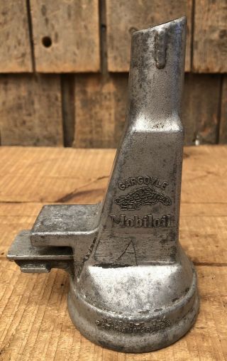 1920s Gargoyle Mobiloil Filpruf Socony Vacuum Garage Diamond Oil Bottle Spout