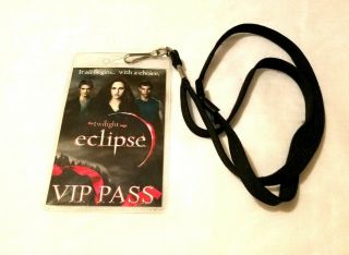 Twilight Eclipse Premiere Event Vip Lanyard Pass June 29th,  2010 Autographed