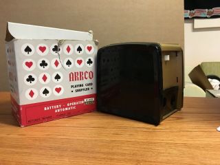 Vintage Arrco Playing Card Shuffler Automatic Black And Gold Saints Nfl