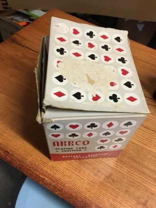 Vintage Arrco Playing Card Shuffler Automatic Black And Gold Saints NFL 4
