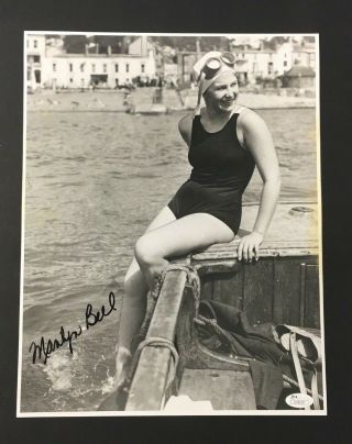 Marilyn Bell Autographed Photo First Person To Swim Across Lake Ontario Jsa