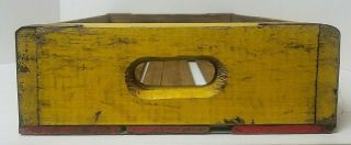 Coca Cola Vintage 1967 Yellow Wooden Crate Carrier Box Coke Bottles PERRY FLA. 3