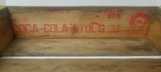 Coca Cola Vintage 1967 Yellow Wooden Crate Carrier Box Coke Bottles PERRY FLA. 5