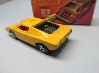 Matchbox Superfast 27B Lamborghini Countach Yellow / Red Windows/ Silver Int 3
