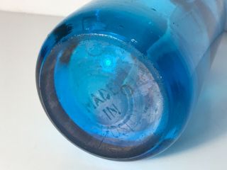 Vintage Seltzer Bottle Blue Etched - SCHOLZ BROS.  - COLLEGE POINT L.  I.  - Cool 8
