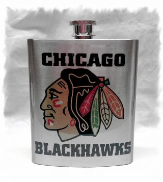 Chicago Blackhawks 7 Ounce Stainless Steel Flask