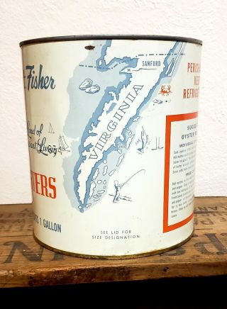 Capt.  Fisher Oysters Can Tin Virginia 2