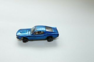 Vintage 1968 Hot Wheels Redline Custom Mustang Metallic Blue Mattel