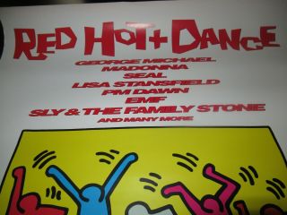 SCARCE Keith Haring RED HOT AND DANCE Promotional Poster 1992 George Michael 2