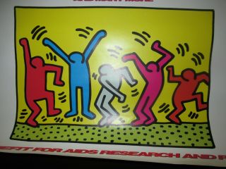 SCARCE Keith Haring RED HOT AND DANCE Promotional Poster 1992 George Michael 3