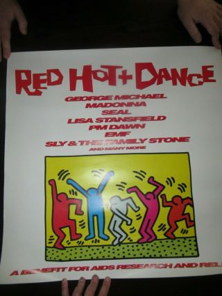 SCARCE Keith Haring RED HOT AND DANCE Promotional Poster 1992 George Michael 6
