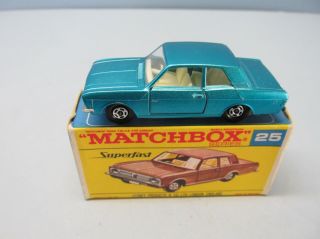 Matchbox Superfast 25a Ford Cortina Light Blue / Unpainted Base / “f” Box