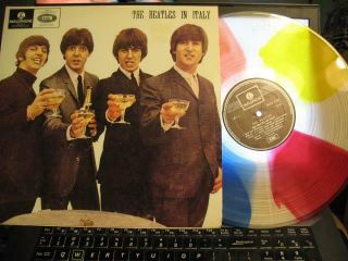 The Beatles In Italy Great Multi Color Rock Lp On Parlaphone Pmcq 31506