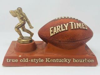 Early Times Bourbon Whiskey Advertisement Bar Bottle Display Football Trophy