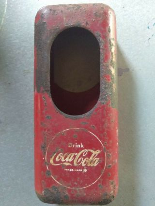 Antique Coca Cola Bottle Opener & Cap Catcher For Coke Machine