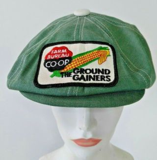 Vintage Farm Bureau Hat Cap Applejack Snapback Co - Op Seeds Patch Usa