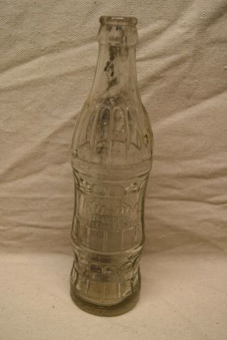 Vtg Drink Tru - Me Beverage Art Deco Glass Bottle Soda Pop 9 Fl Oz Grand Rapids Mi