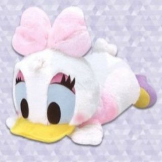 Disney Daisy Duck Giga Jumbo Lying Down Plush Pastel 57 cm x 33 cm Toreba Japan 6