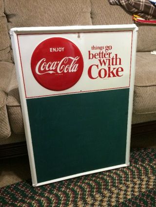 1960s Enjoy Coca Cola " Things Go Better With Coke " Menu Board Sign Graphics