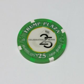 2009 Trump Plaza $25 Twenty Five Dollars 25th Anniversary Casino Chip