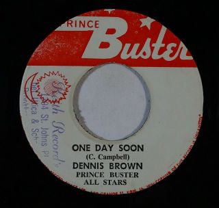 Rocksteady Reggae 45 Dennis Brown One Day Soon On Prince Buster Vg,