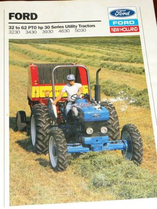 Ford 32 To 62 Pto Hp 30 Series Utility Tractors Sales Brochure